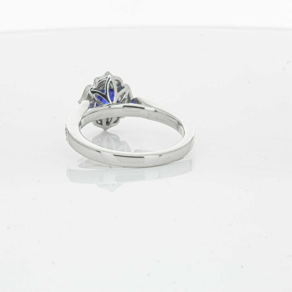 18ct White Gold Sapphire & Diamond Ring-Ring-Walker & Hall