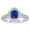 18ct White Gold Sapphire & Diamond Ring-Ring-Walker & Hall