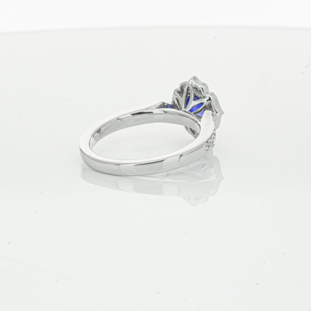 18ct White Gold Sapphire & Diamond Ring-Ring-Walker & Hall
