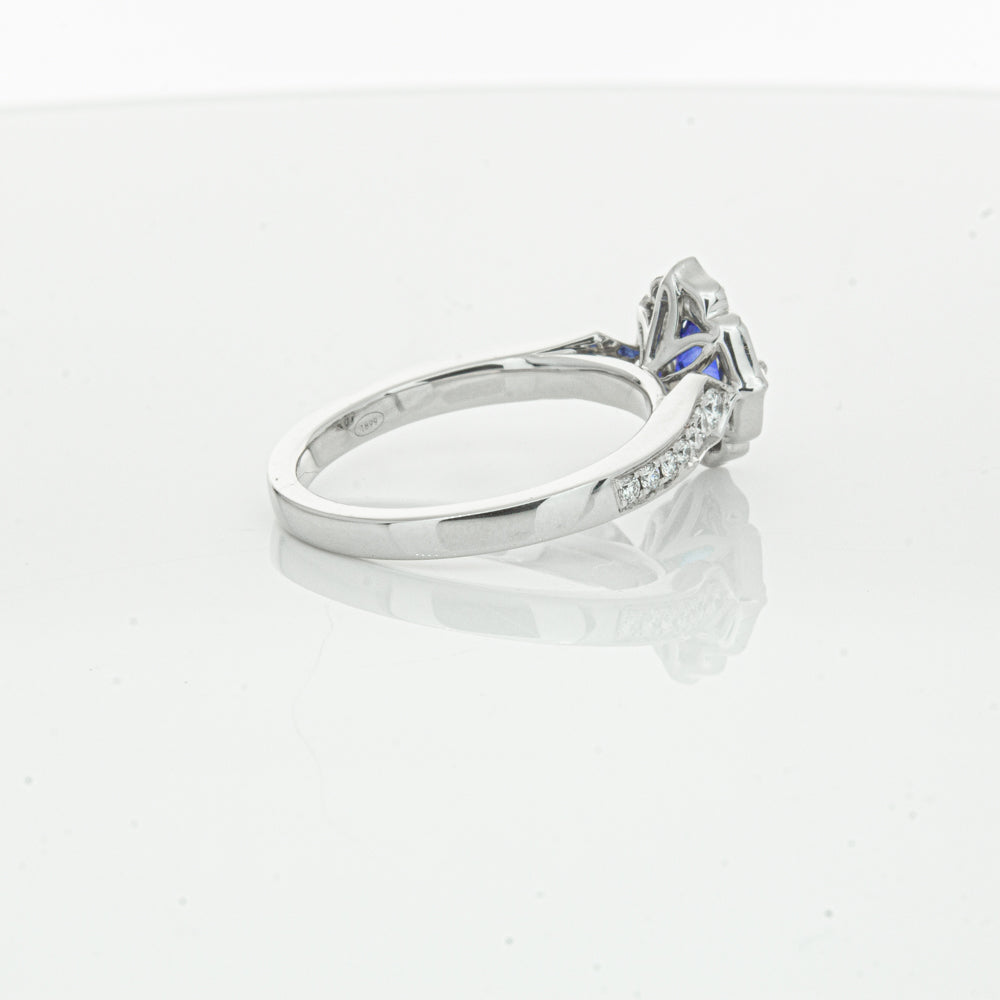 18ct White Gold Sapphire & Diamond Ring-Ring-Walker & Hall