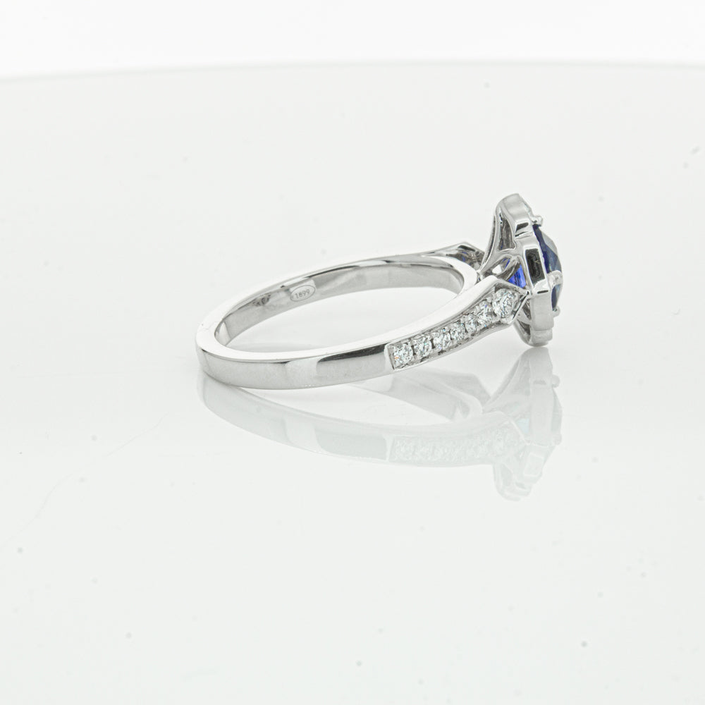 18ct White Gold Sapphire & Diamond Ring-Ring-Walker & Hall