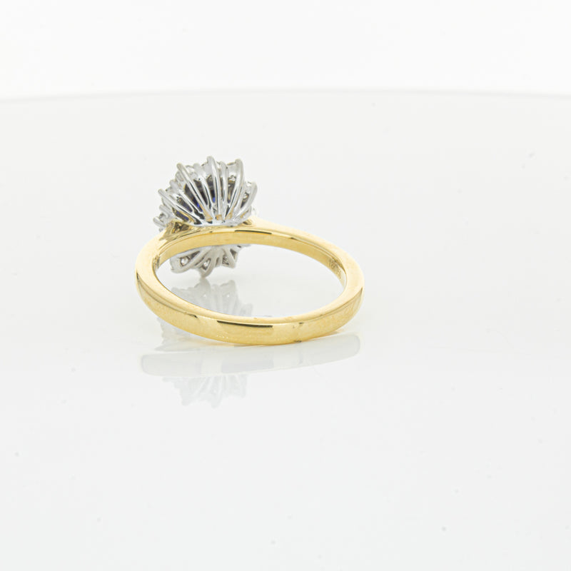 18ct Yellow Gold Sapphire & Diamond Belle Ring-Ring-Walker & Hall