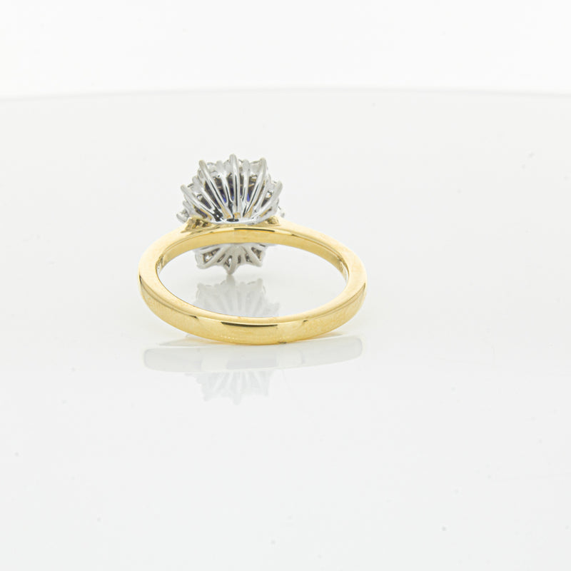 18ct Yellow Gold Sapphire & Diamond Belle Ring-Ring-Walker & Hall