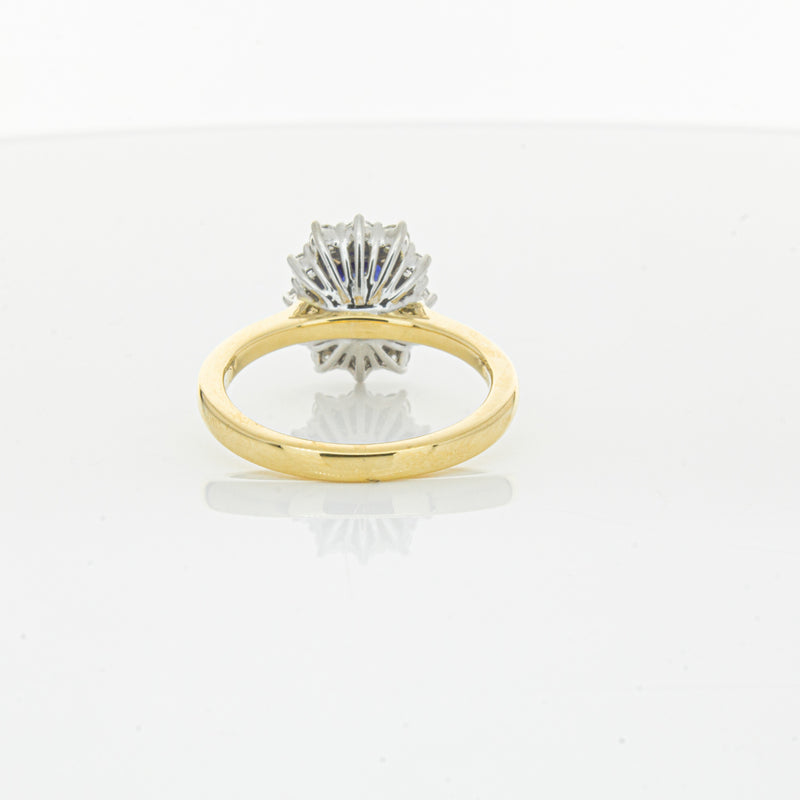 18ct Yellow Gold Sapphire & Diamond Belle Ring-Ring-Walker & Hall