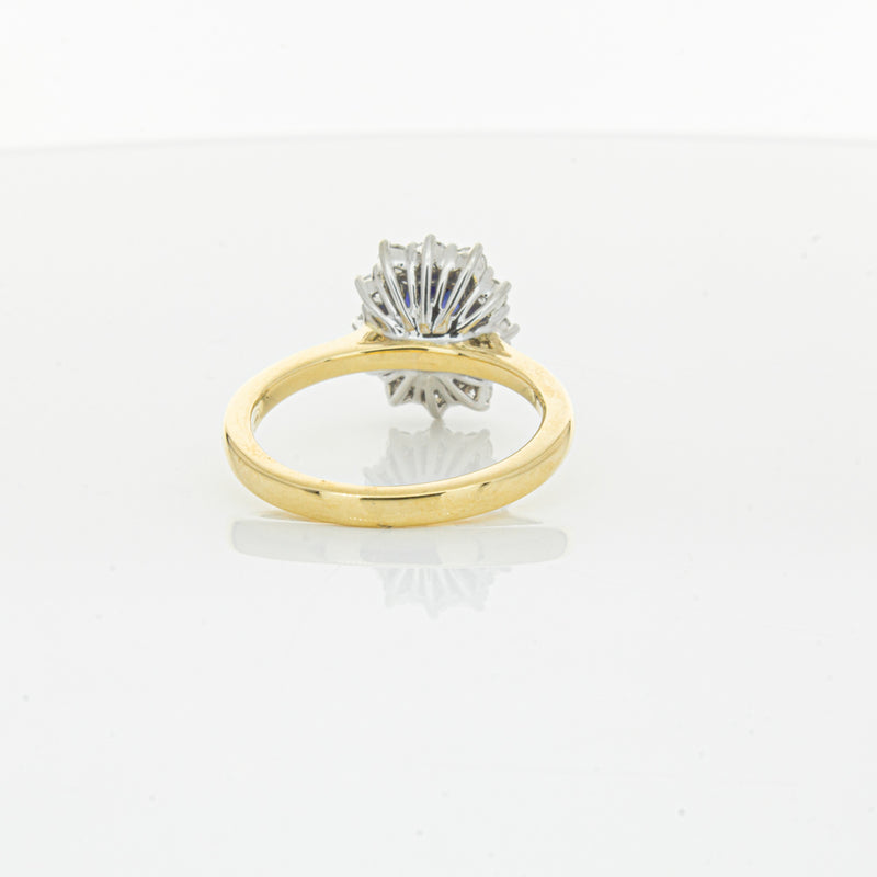 18ct Yellow Gold Sapphire & Diamond Belle Ring-Ring-Walker & Hall