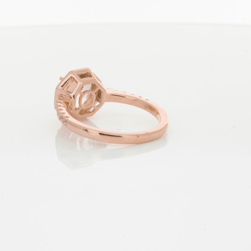 18ct Rose Gold Morganite Octavex Ring-Ring-Walker & Hall