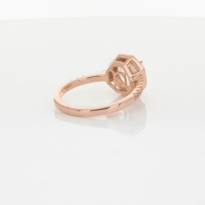 18ct Rose Gold Morganite Octavex Ring-Ring-Walker & Hall
