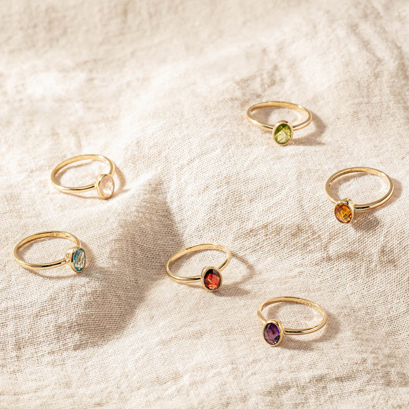 9ct Yellow Gold Amethyst Lavender Ring-Ring-Walker & Hall