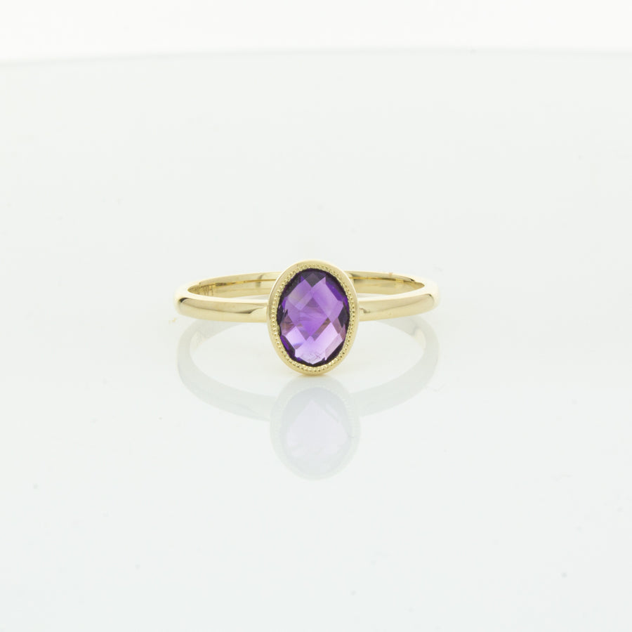 9ct Yellow Gold Amethyst Lavender Ring-Ring-Walker & Hall