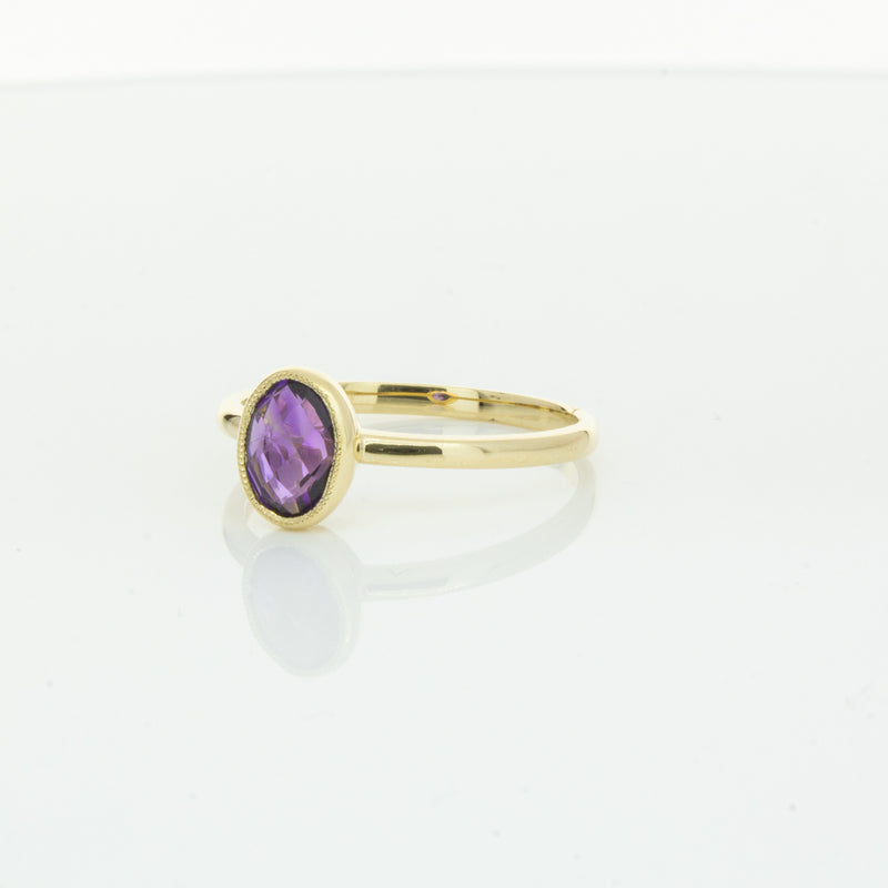 9ct Yellow Gold Amethyst Lavender Ring-Ring-Walker & Hall