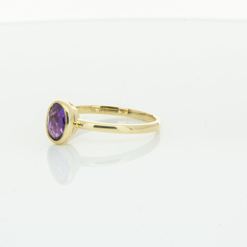 9ct Yellow Gold Amethyst Lavender Ring-Ring-Walker & Hall