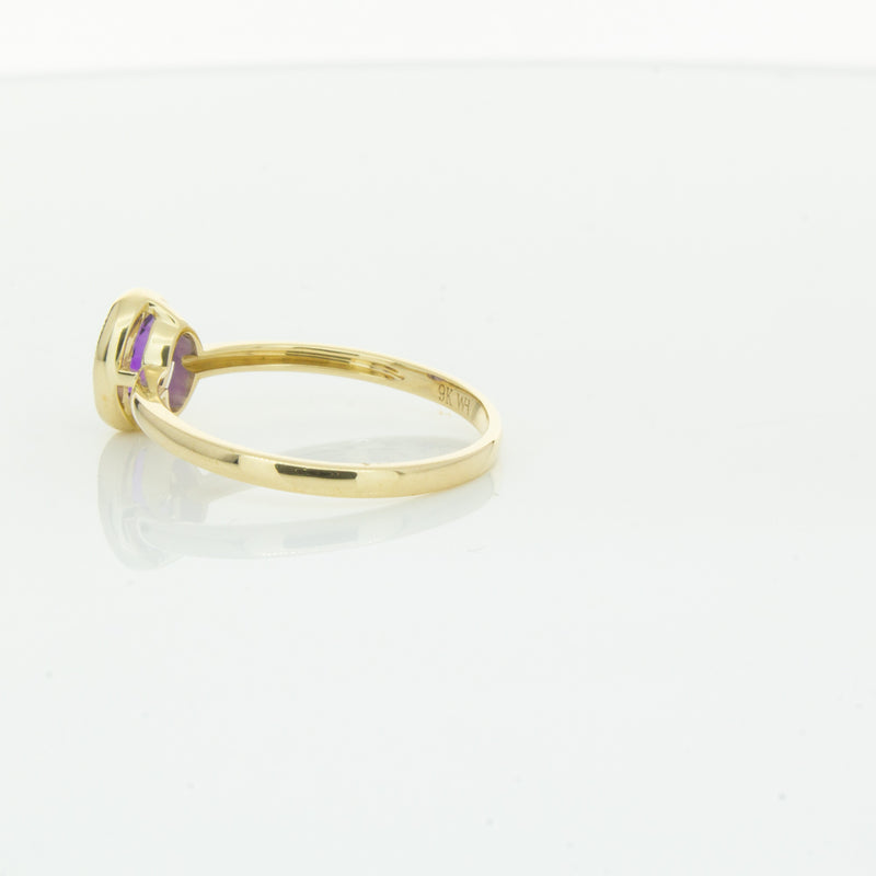 9ct Yellow Gold Amethyst Lavender Ring-Ring-Walker & Hall
