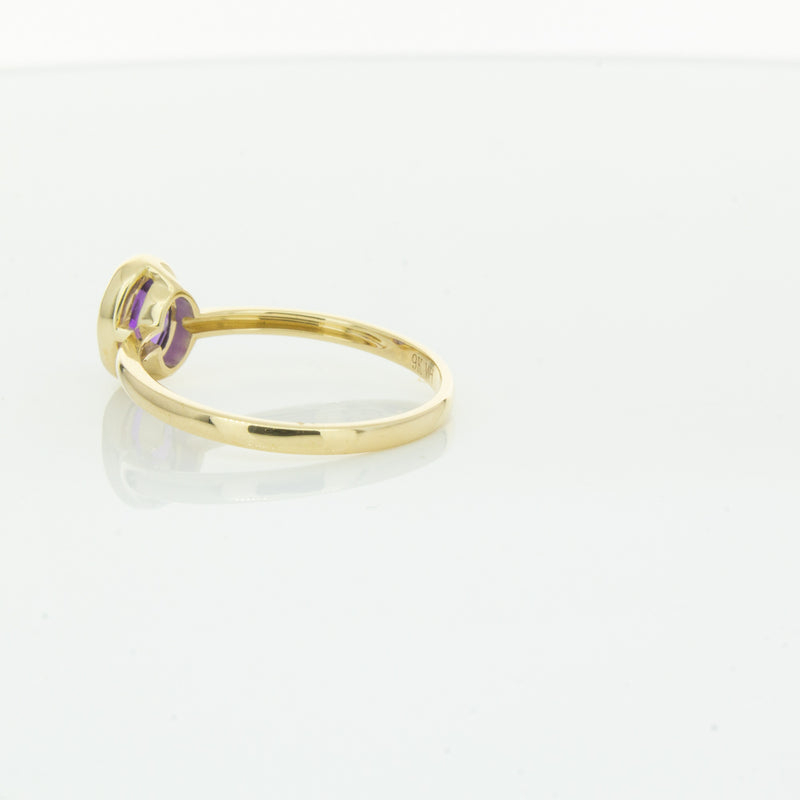 9ct Yellow Gold Amethyst Lavender Ring-Ring-Walker & Hall