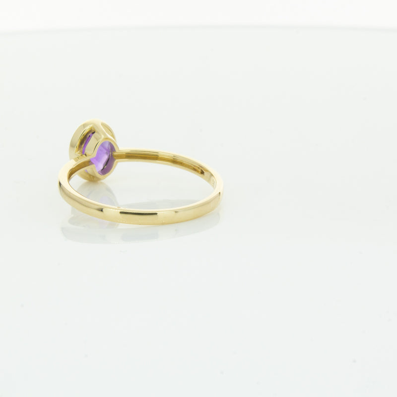 9ct Yellow Gold Amethyst Lavender Ring-Ring-Walker & Hall