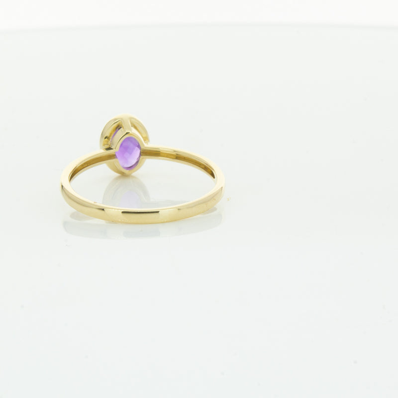 9ct Yellow Gold Amethyst Lavender Ring-Ring-Walker & Hall