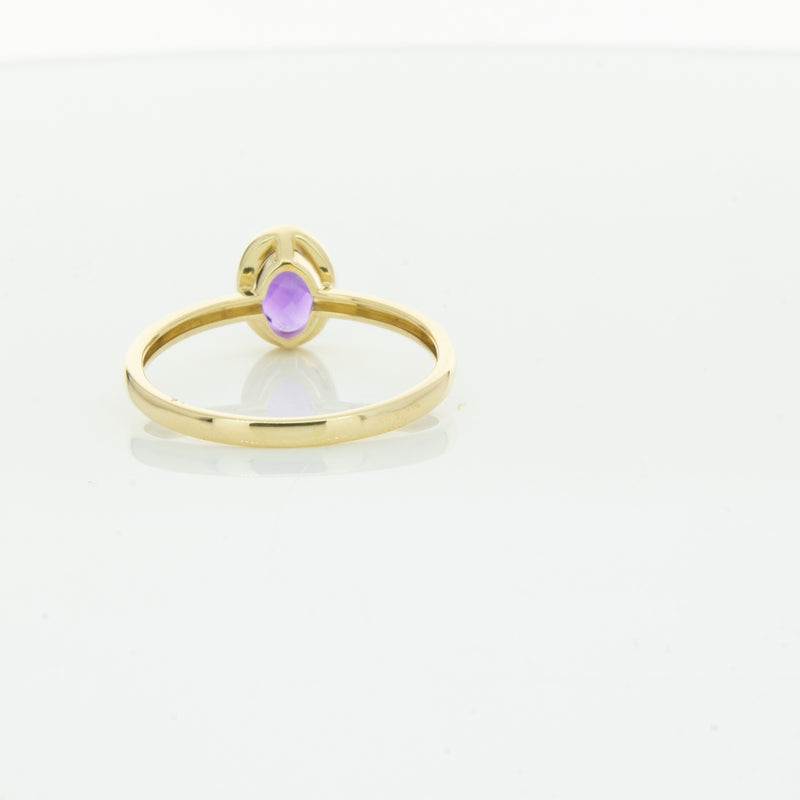 9ct Yellow Gold Amethyst Lavender Ring-Ring-Walker & Hall