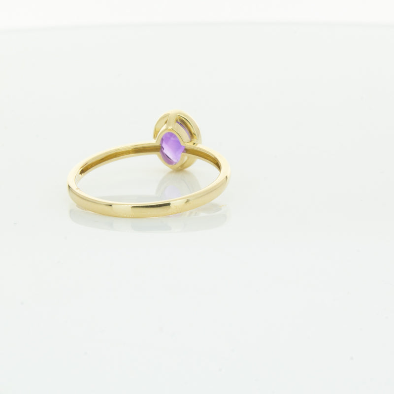 9ct Yellow Gold Amethyst Lavender Ring-Ring-Walker & Hall