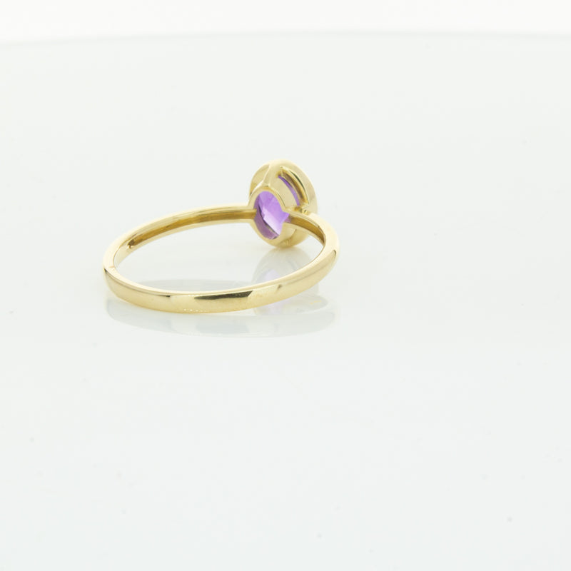 9ct Yellow Gold Amethyst Lavender Ring-Ring-Walker & Hall