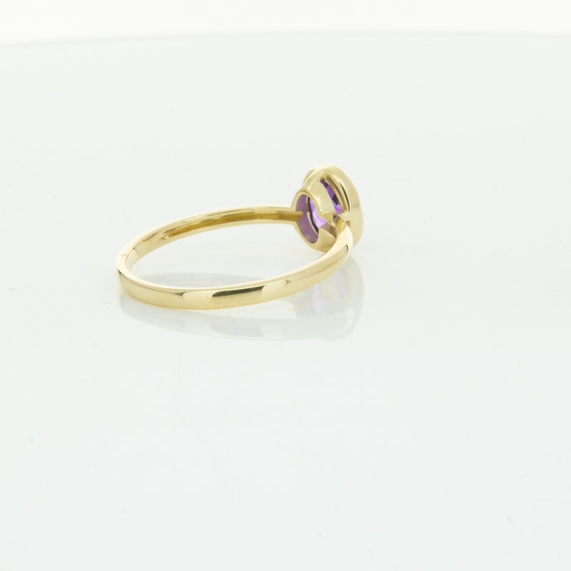 9ct Yellow Gold Amethyst Lavender Ring-Ring-Walker & Hall