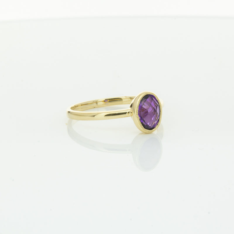9ct Yellow Gold Amethyst Lavender Ring-Ring-Walker & Hall
