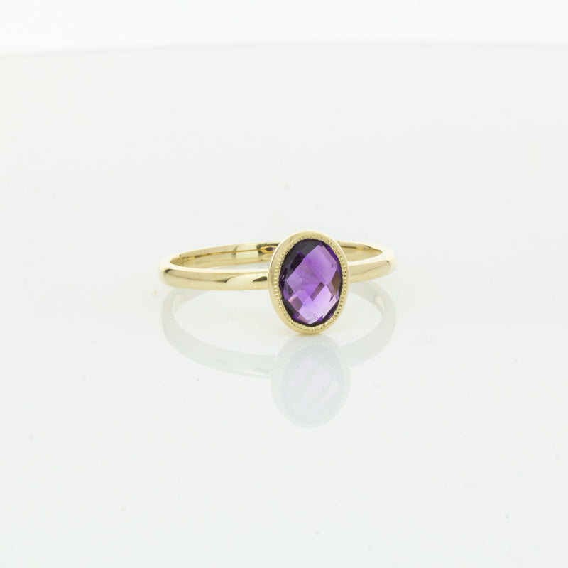 9ct Yellow Gold Amethyst Lavender Ring-Ring-Walker & Hall