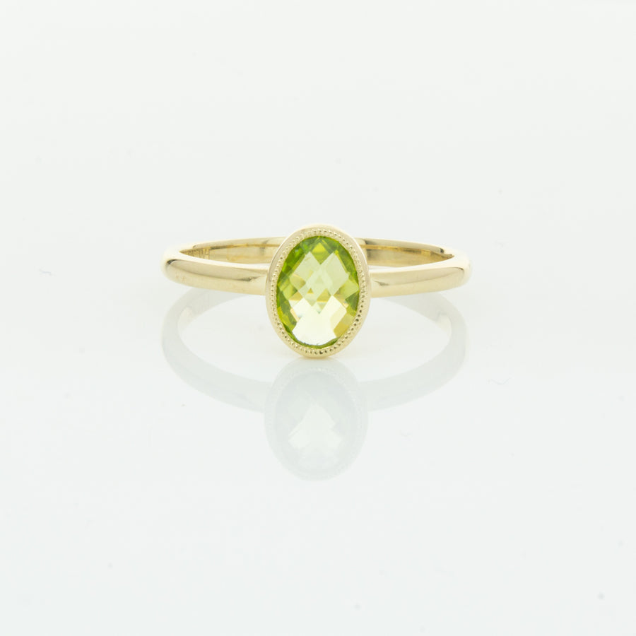 9ct Yellow Gold Peridot Lemongrass Ring-Ring-Walker & Hall