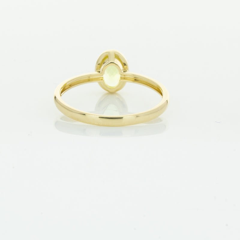 9ct Yellow Gold Peridot Lemongrass Ring-Ring-Walker & Hall