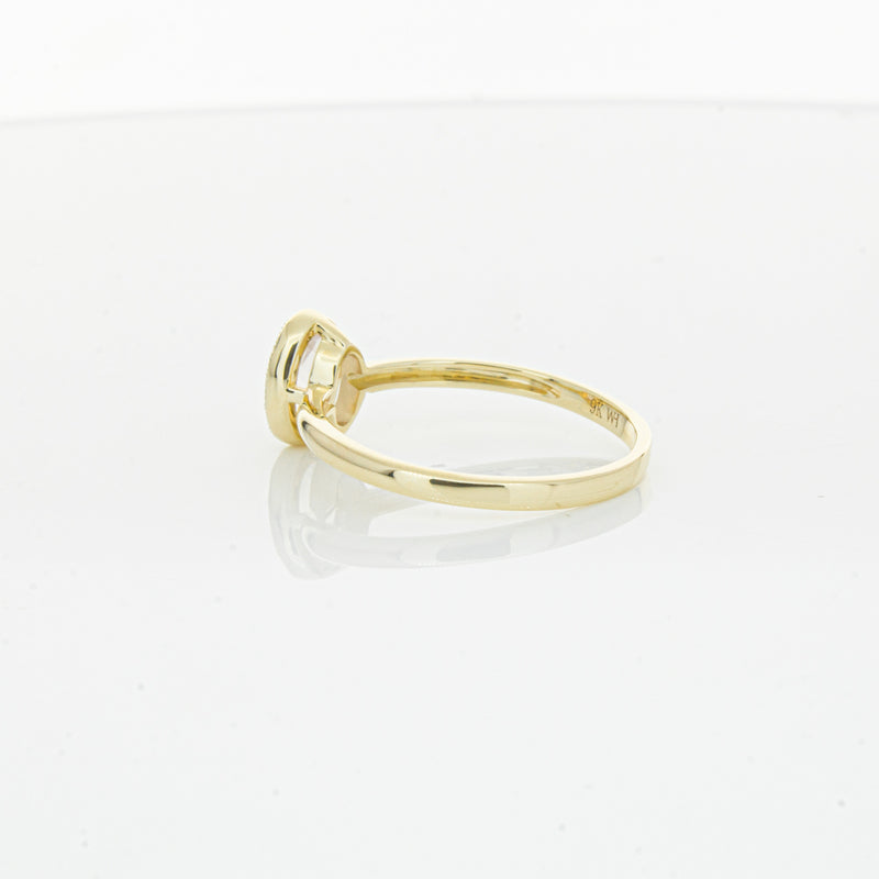 9ct Yellow Gold Rose Quartz Rose Hip Ring-Ring-Walker & Hall
