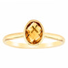 9ct Yellow Gold Citrine Elderflower Ring-Ring-Walker & Hall