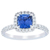 18ct White Gold 1.28ct Sapphire & Diamond Ring-Ring-Walker & Hall