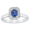 18ct White Gold 1.03ct Sapphire & Diamond Empire Ring-Ring-Walker & Hall