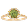 18ct Yellow Gold Green Sapphire & Diamond Mini Sierra Ring-Ring-Walker & Hall