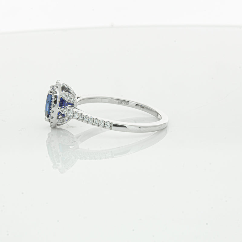 18ct White Gold 1.44ct Sapphire & Diamond Mini Sierra Ring-Ring-Walker & Hall