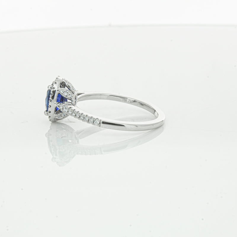 18ct White Gold 1.44ct Sapphire & Diamond Mini Sierra Ring-Ring-Walker & Hall