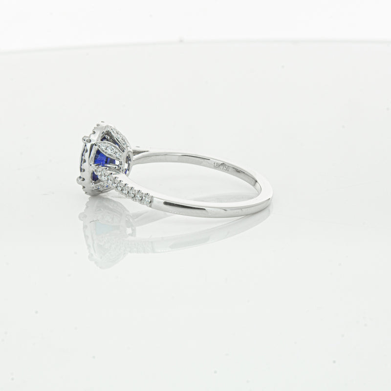 18ct White Gold 1.44ct Sapphire & Diamond Mini Sierra Ring-Ring-Walker & Hall