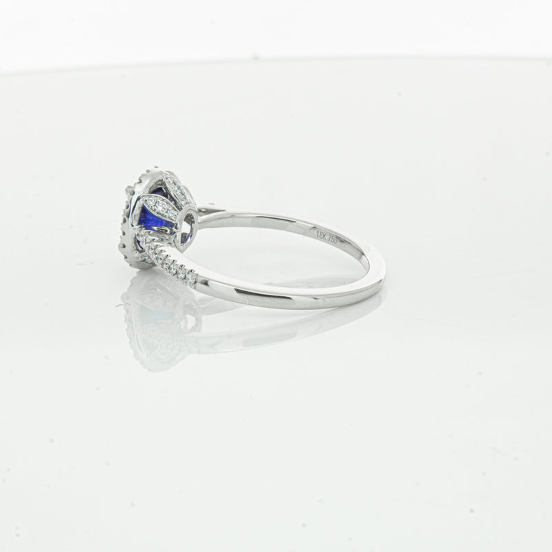 18ct White Gold 1.44ct Sapphire & Diamond Mini Sierra Ring-Ring-Walker & Hall