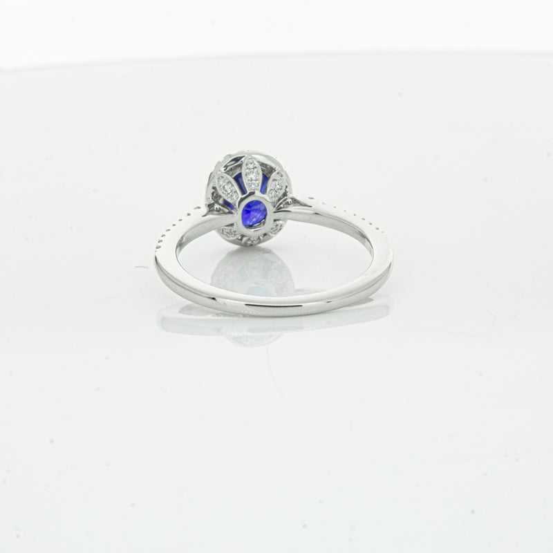 18ct White Gold 1.44ct Sapphire & Diamond Mini Sierra Ring-Ring-Walker & Hall