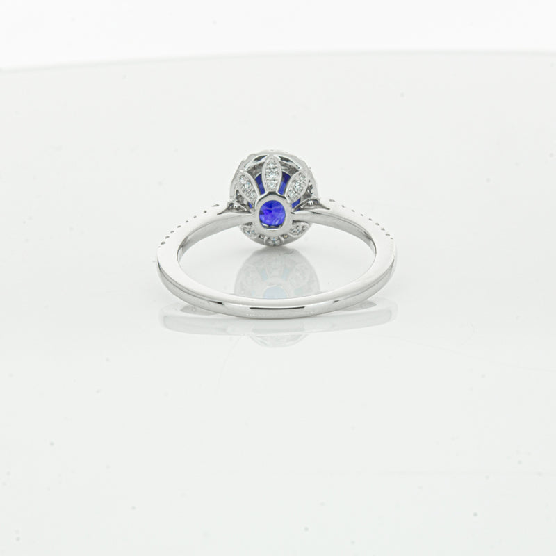 18ct White Gold 1.44ct Sapphire & Diamond Mini Sierra Ring-Ring-Walker & Hall