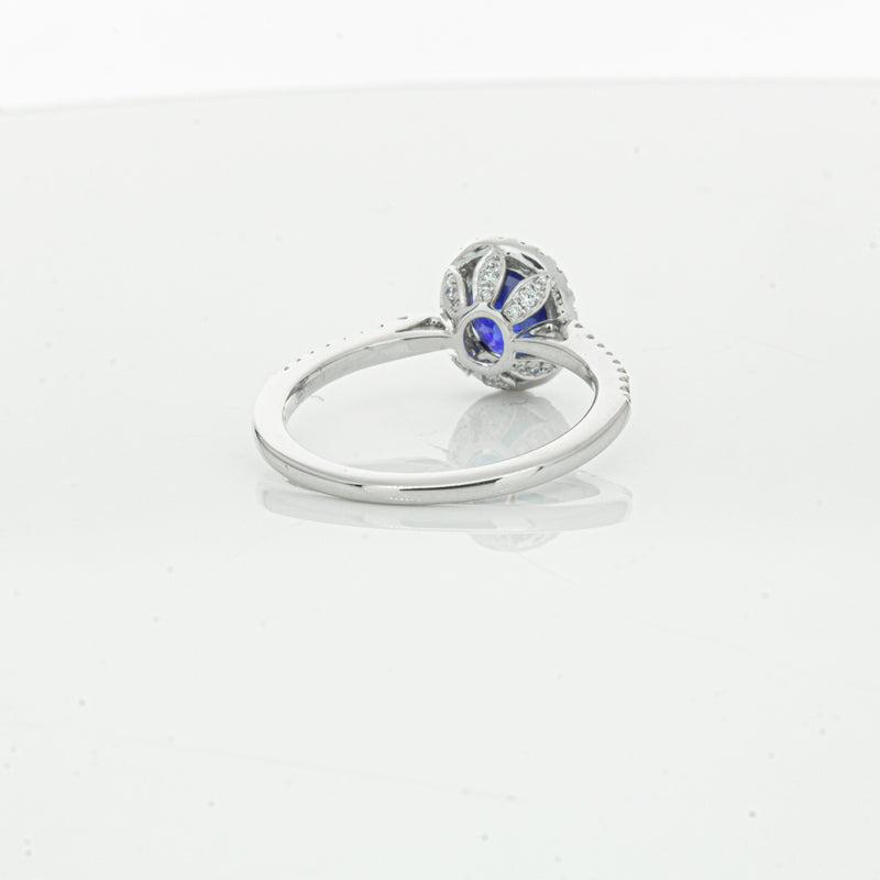 18ct White Gold 1.44ct Sapphire & Diamond Mini Sierra Ring-Ring-Walker & Hall