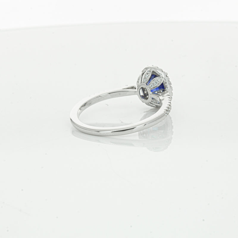 18ct White Gold 1.44ct Sapphire & Diamond Mini Sierra Ring-Ring-Walker & Hall