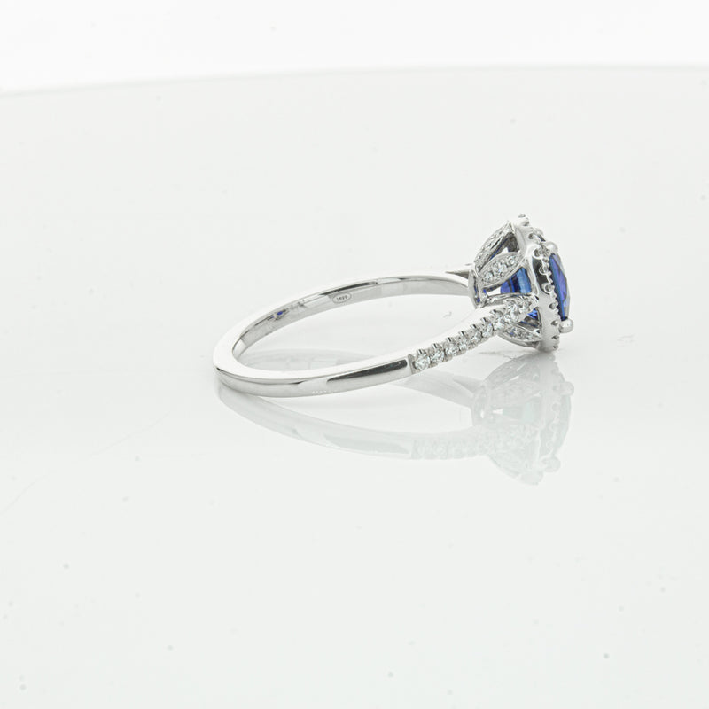 18ct White Gold 1.44ct Sapphire & Diamond Mini Sierra Ring-Ring-Walker & Hall