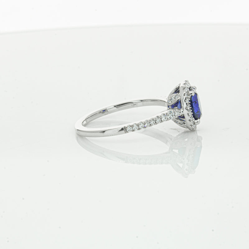 18ct White Gold 1.44ct Sapphire & Diamond Mini Sierra Ring-Ring-Walker & Hall