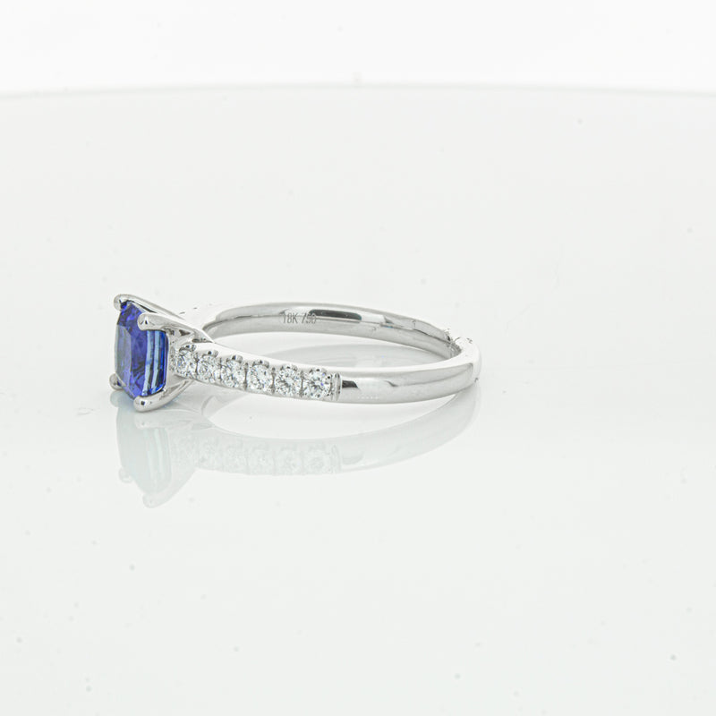18ct White Gold 1.52ct Sapphire & Diamond Meridien Ring-Ring-Walker & Hall