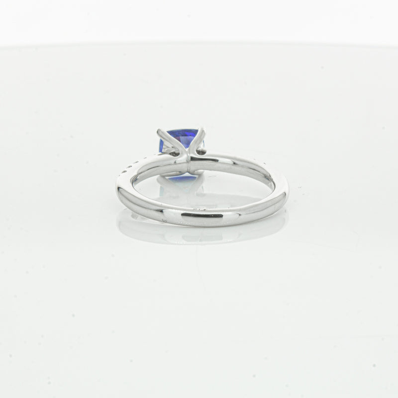 18ct White Gold 1.52ct Sapphire & Diamond Meridien Ring-Ring-Walker & Hall