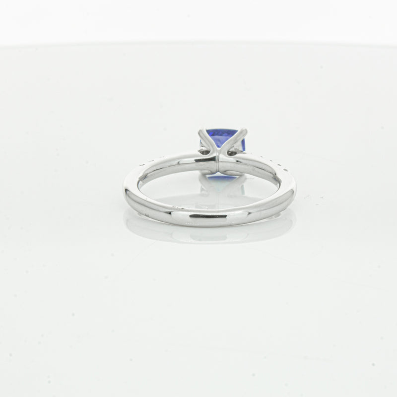 18ct White Gold 1.52ct Sapphire & Diamond Meridien Ring-Ring-Walker & Hall