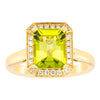 18ct Yellow Gold Peridot & Diamond Empire Ring-Ring-Walker & Hall