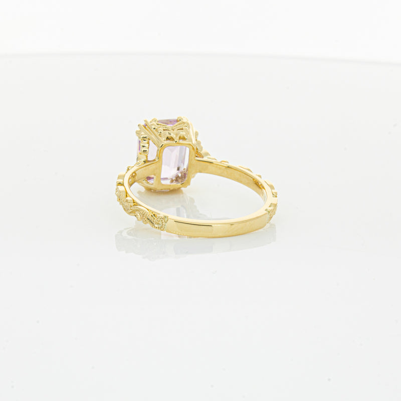 18ct Yellow Gold 2.64ct Kunzite & Diamond Romanov Ring-Ring-Walker & Hall