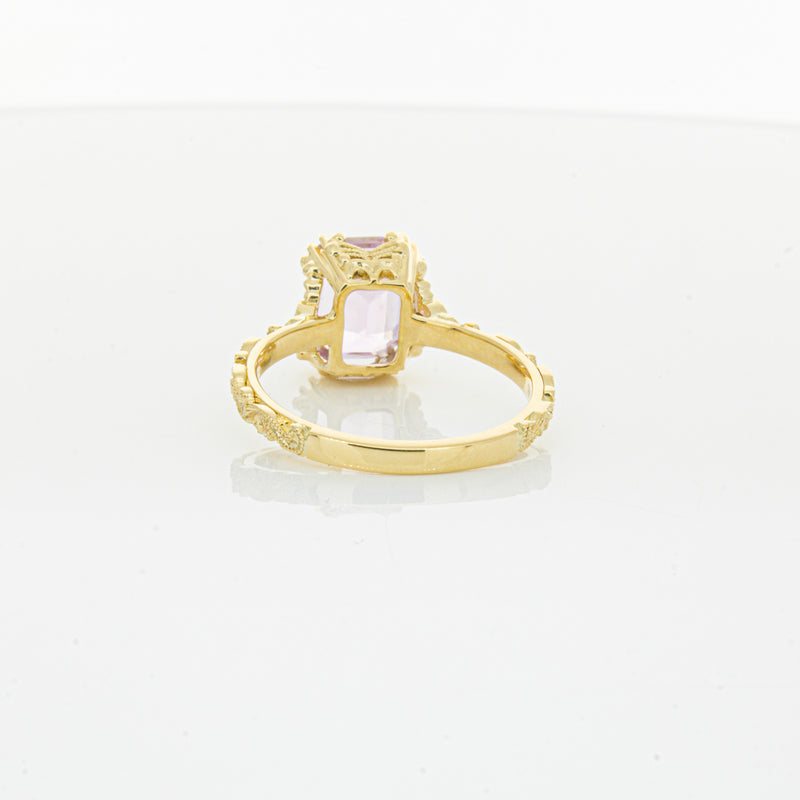 18ct Yellow Gold 2.64ct Kunzite & Diamond Romanov Ring-Ring-Walker & Hall