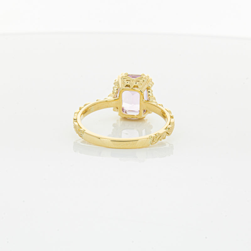 18ct Yellow Gold 2.64ct Kunzite & Diamond Romanov Ring-Ring-Walker & Hall