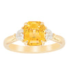 18ct Yellow Gold 3.05ct Golden Sapphire & Diamond Ring-Ring-Walker & Hall